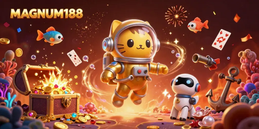 Engage with MAGNUM188 in a vibrant universe of space-themed gambling excitement and interstellar adventures.