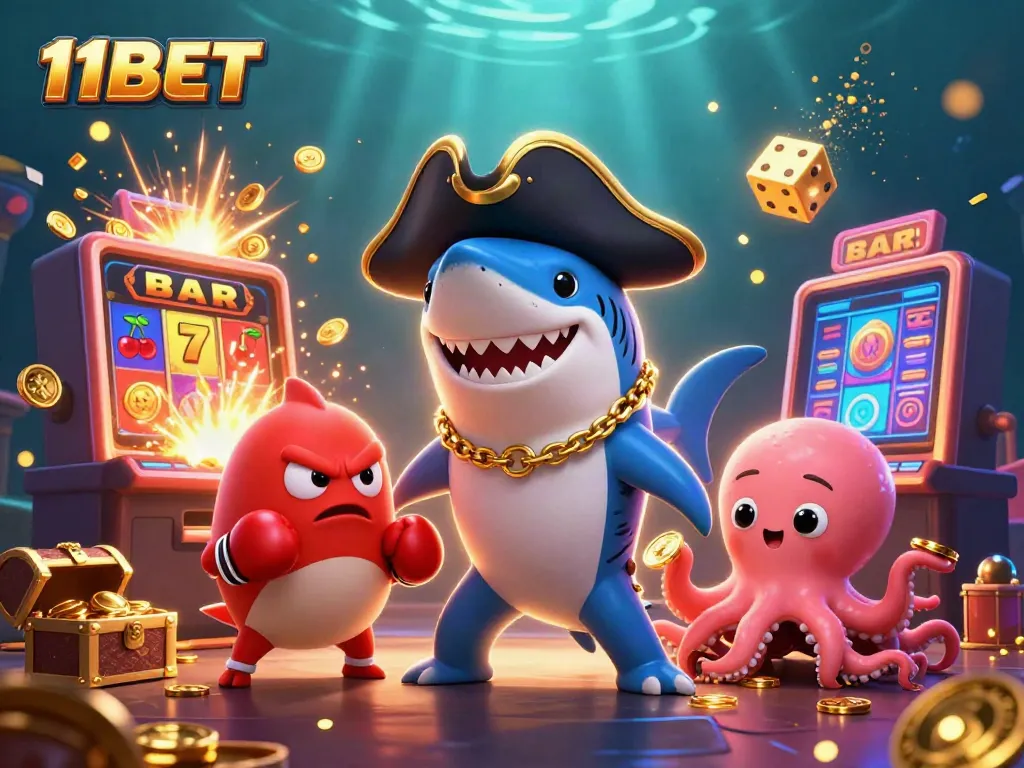 Join the thrilling adventure with 11BET's vibrant casino characters and exciting gaming elements!