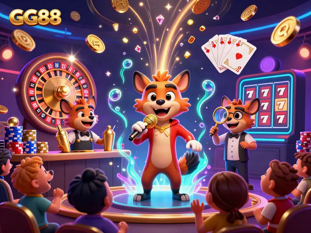 Engage with GG88 in a vibrant casino atmosphere, where hyenas bring humor and fun through games and laughter.