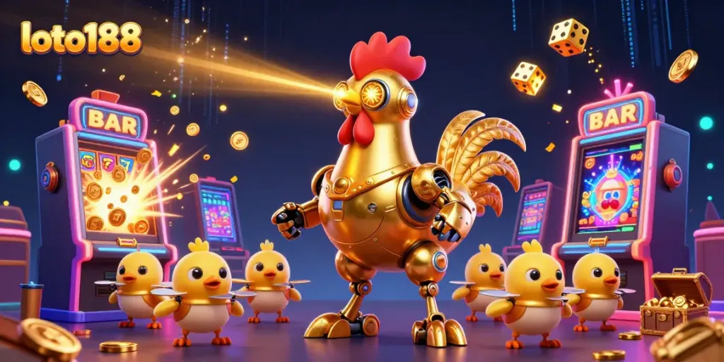 Engage with loto188's vibrant casino scene showcasing dynamic characters and exciting gaming elements.
