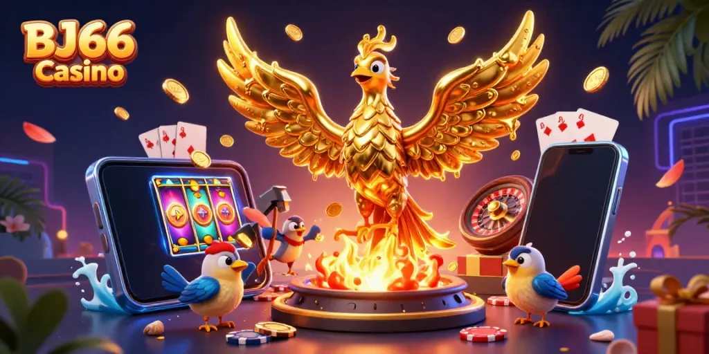 Trải nghiệm độc đáo tại BJ66 Casino với phong cách sòng bạc trực tuyến ấn tượng và sinh động.