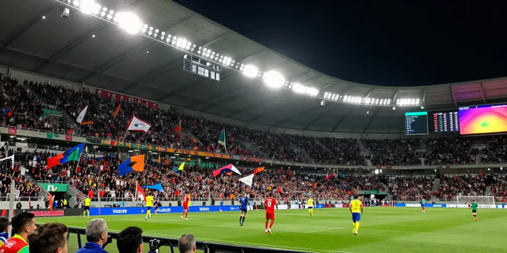 TOP10FOOTBALL match scene showcasing players in action and enthusiastic fans.