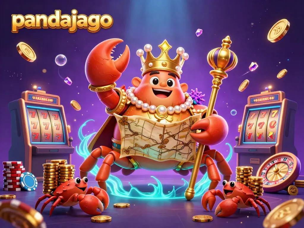 Pandajago menghadirkan kekayaan kasino dengan kepiting emas raksasa dan harta berkilauan.