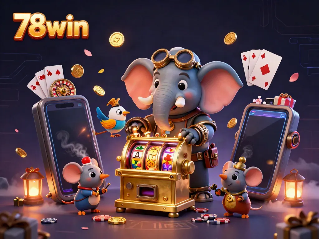 Engage with 78win's exciting 3D casino experience featuring vibrant characters and games.
