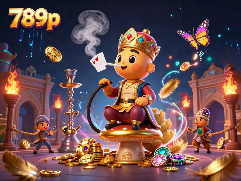 Witness the excitement of 789p with cartoon characters immersed in a vibrant casino scene.
