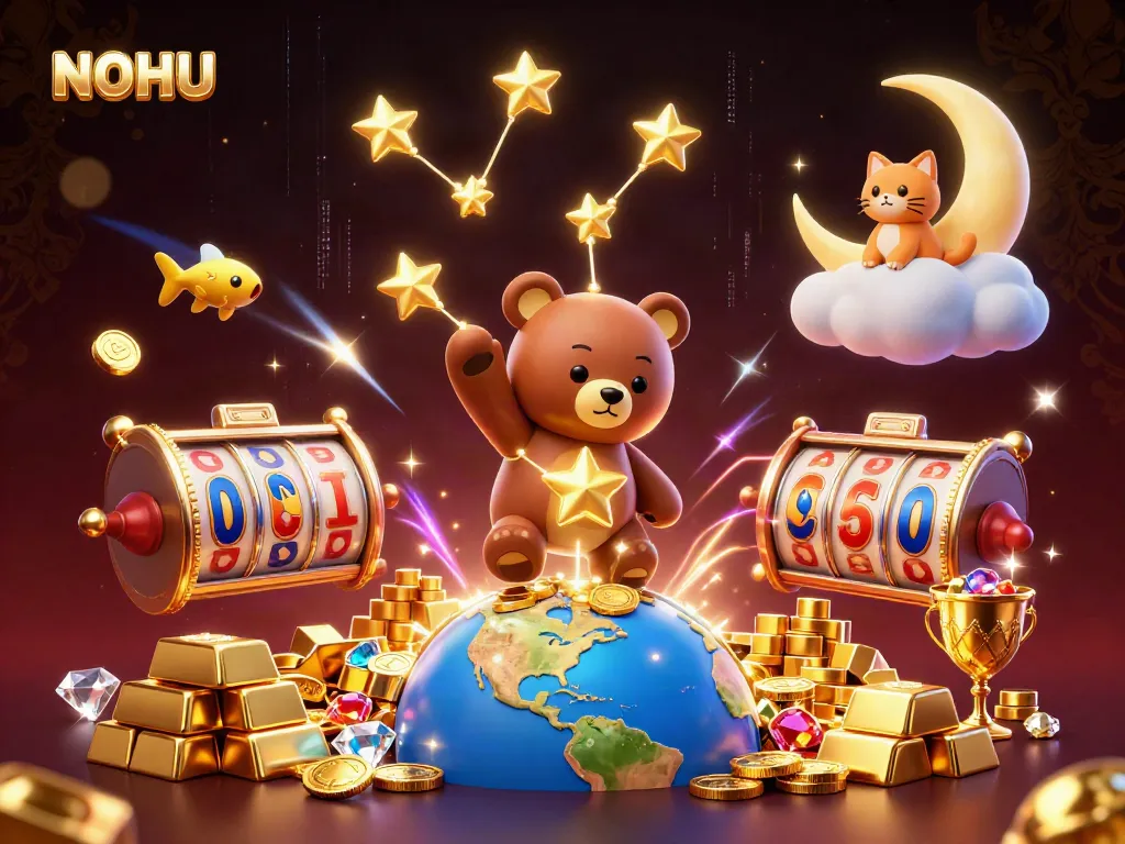 When playing at NOHU, enjoy thrilling jackpots with a constellation bear and magical backgrounds.