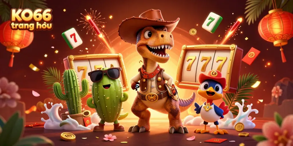 Experience thrilling slots and jackpot excitement at KO66 trang chủ with dynamic 3D characters and rich casino elements.