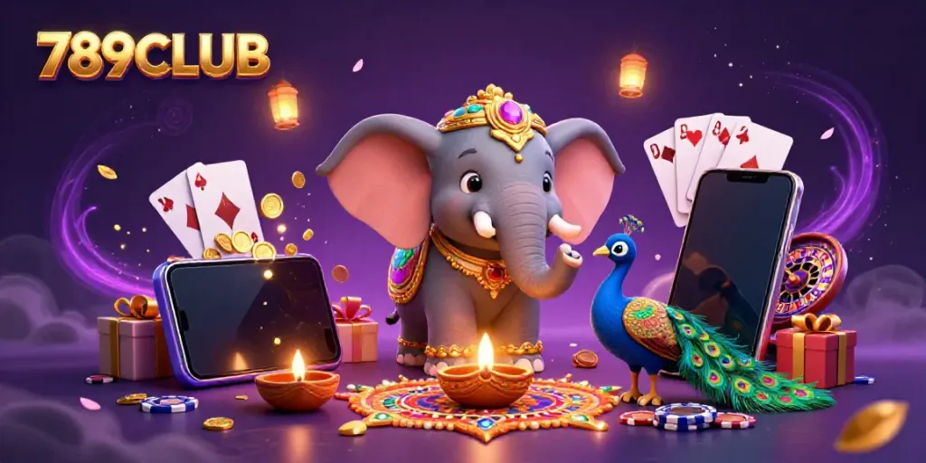 Win exciting rewards with 789CLUB in this vibrant 3D casino-themed digital illustration.