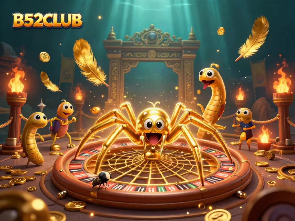 Experience the thrilling betting environment of B52CLUB with a dynamic casino-themed illustration.